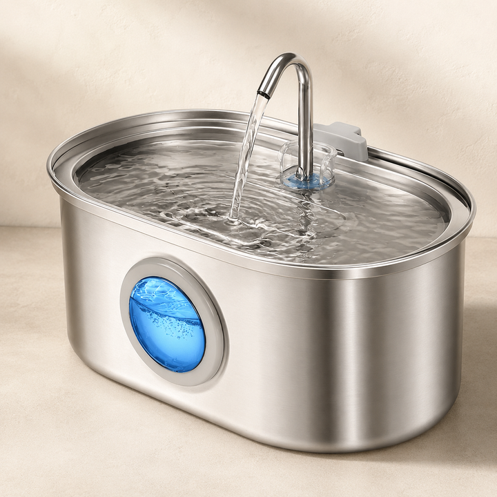AquaWhisk Stainless Steel Pet Water Fountain