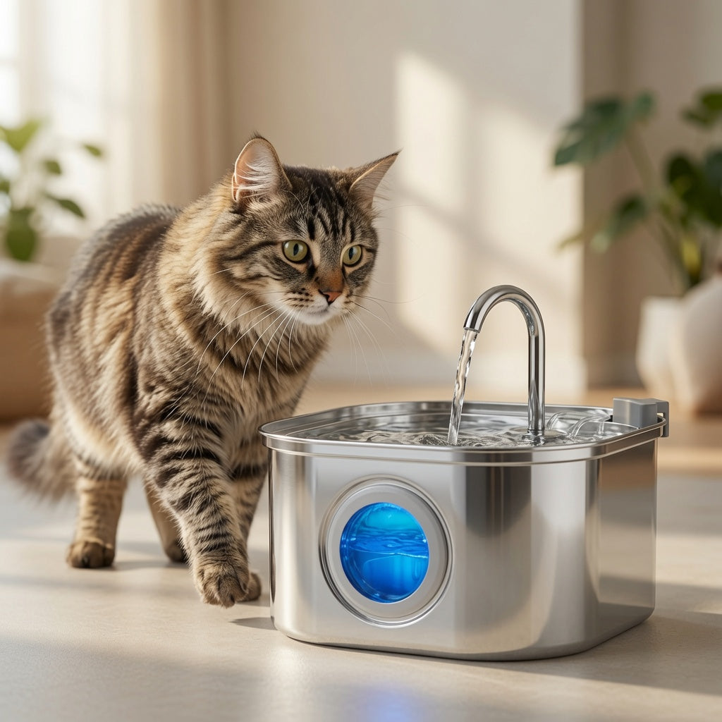 3.2L Stainless Steel Pet Water Fountain with Faucet