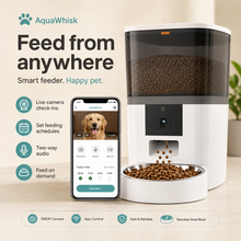 AquaWhisk Smart Pet Feeder with HD Camera 6L