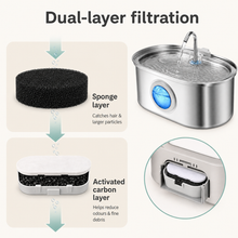AquaWhisk Stainless Steel Pet Water Fountain