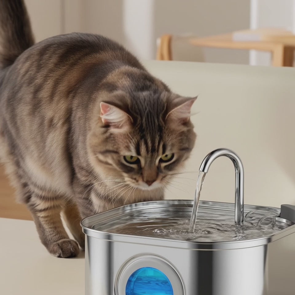 3.2L Stainless Steel Pet Water Fountain with Faucet